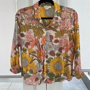 Sézane, Lightweight Button Down ,Excellent Condition, Sz 36, “Tomboy” Style